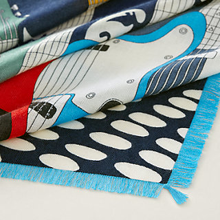 On Air! fringed scarf 65 - White | Hermès Hong Kong SAR